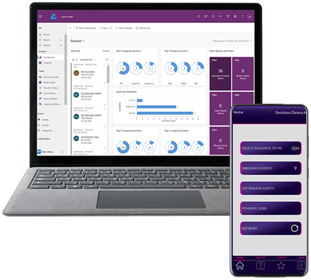 Asset Insider desktop and mobile